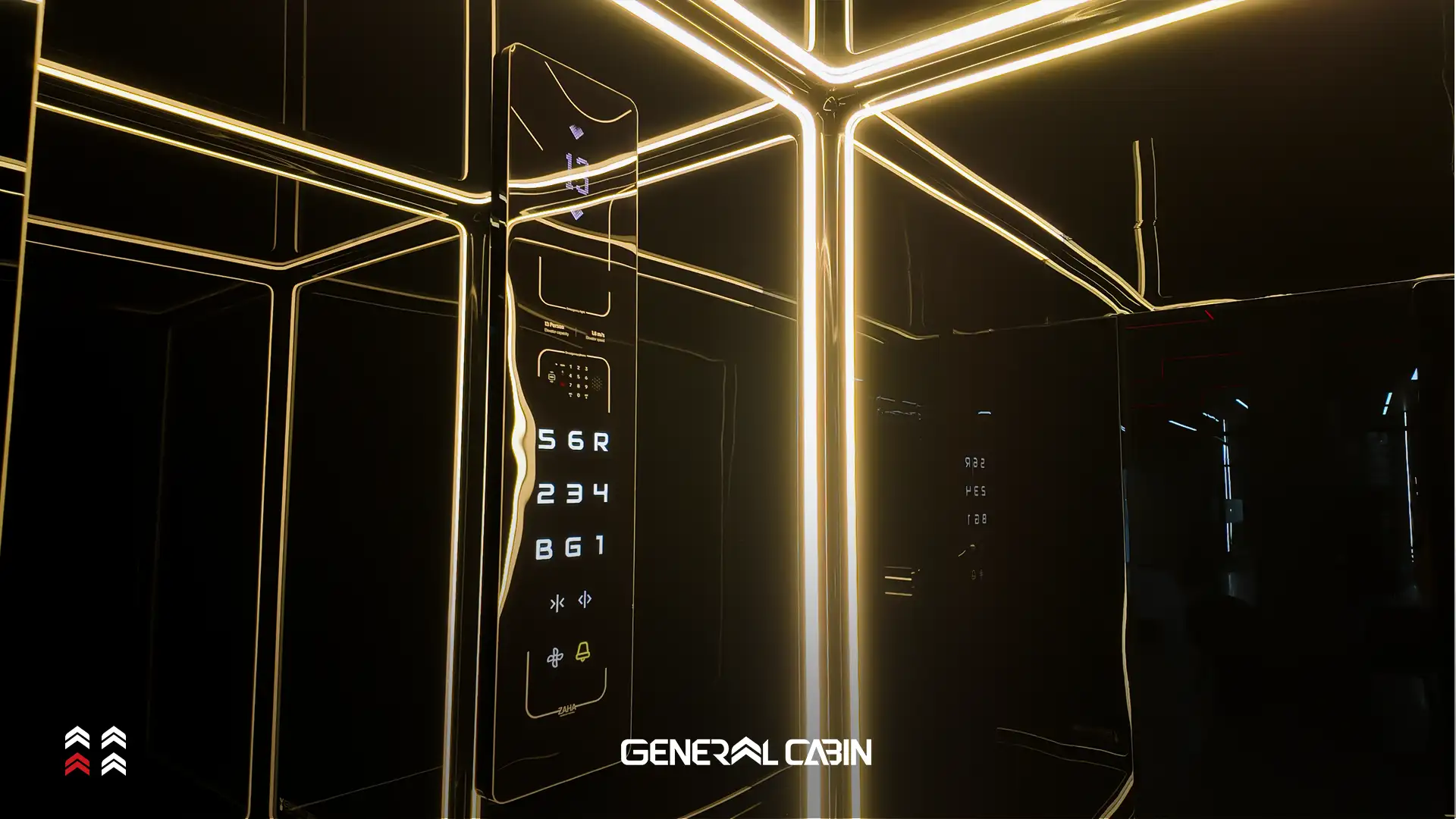 modern elevator control panel