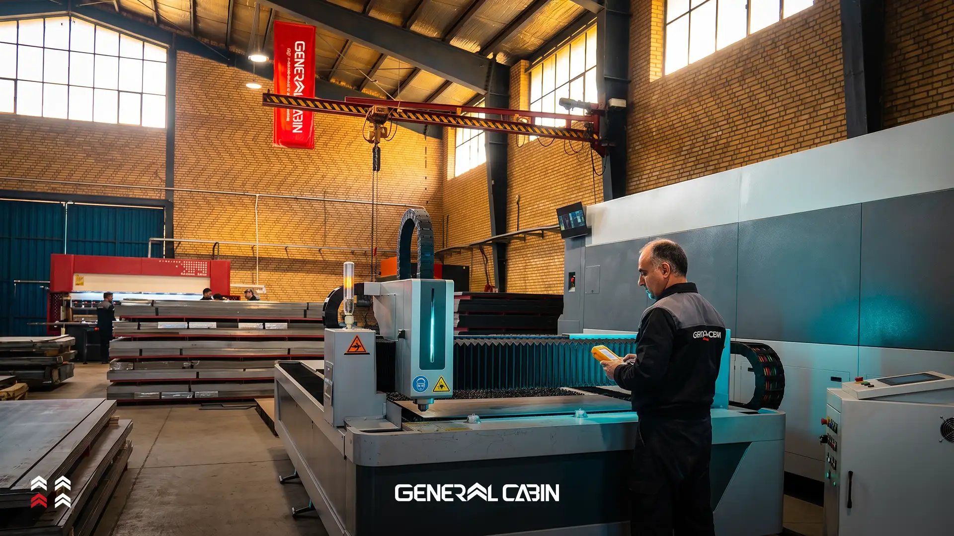 CNC machining process for manufacturing General elevator doors فرآیند ماشین کاری CNC در تولید درب آسانسور جنرال