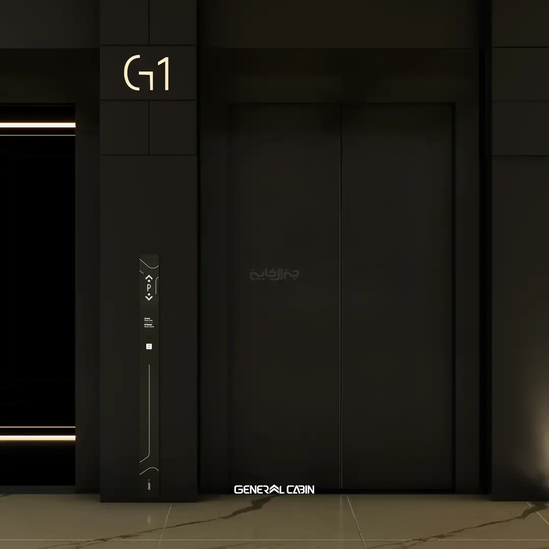 Zaha Black Elevator Cabin
