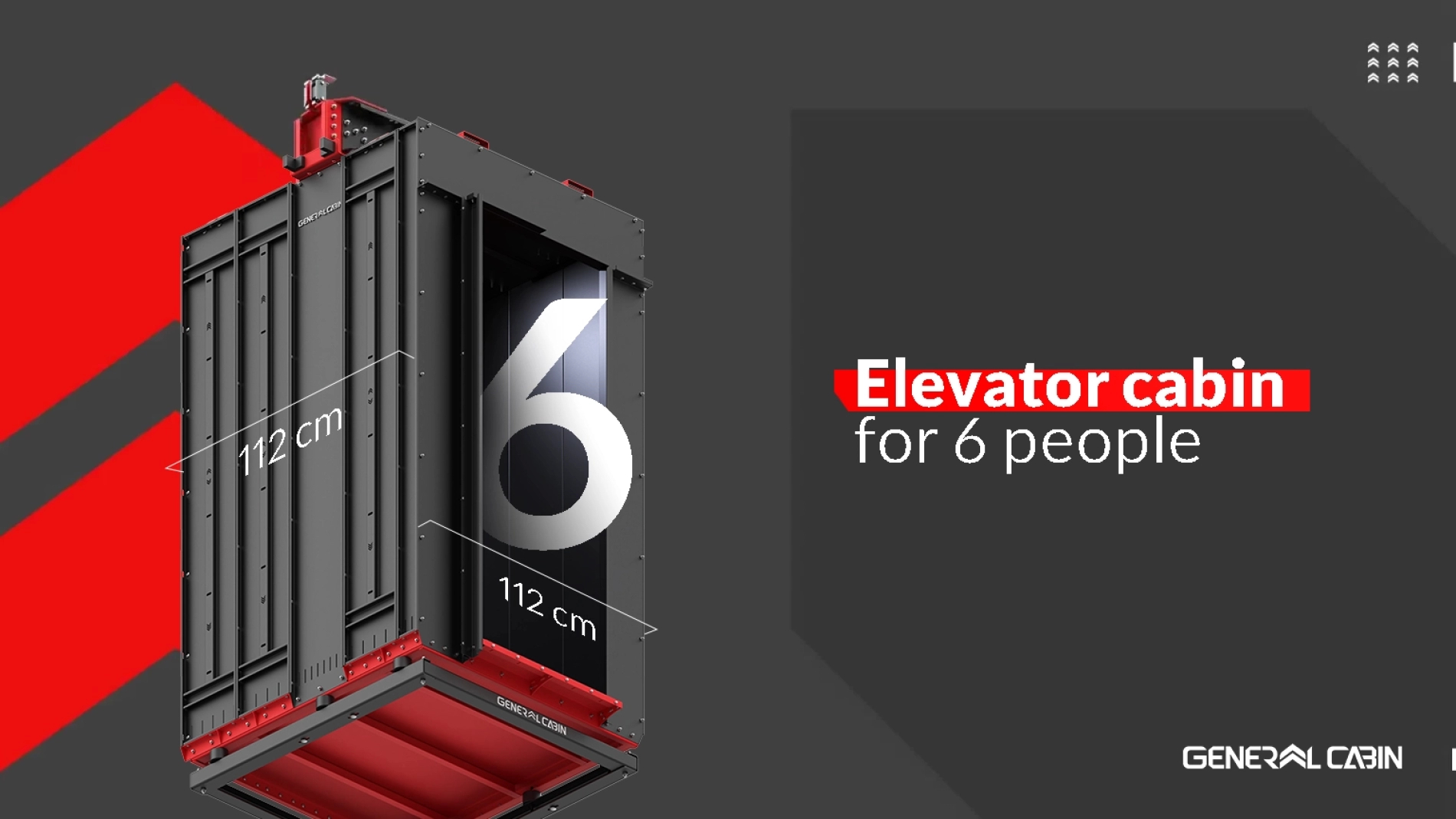 6 Person Capacity Elevator Cabin