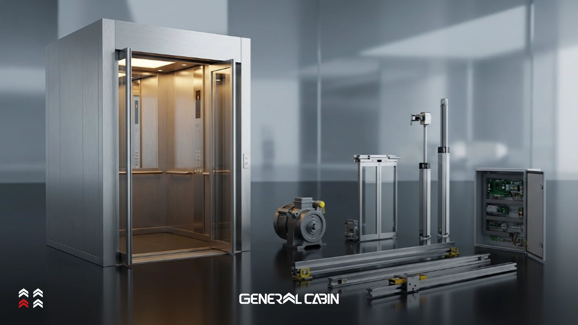 قیمت آسانسور 6 نفره گیرلس