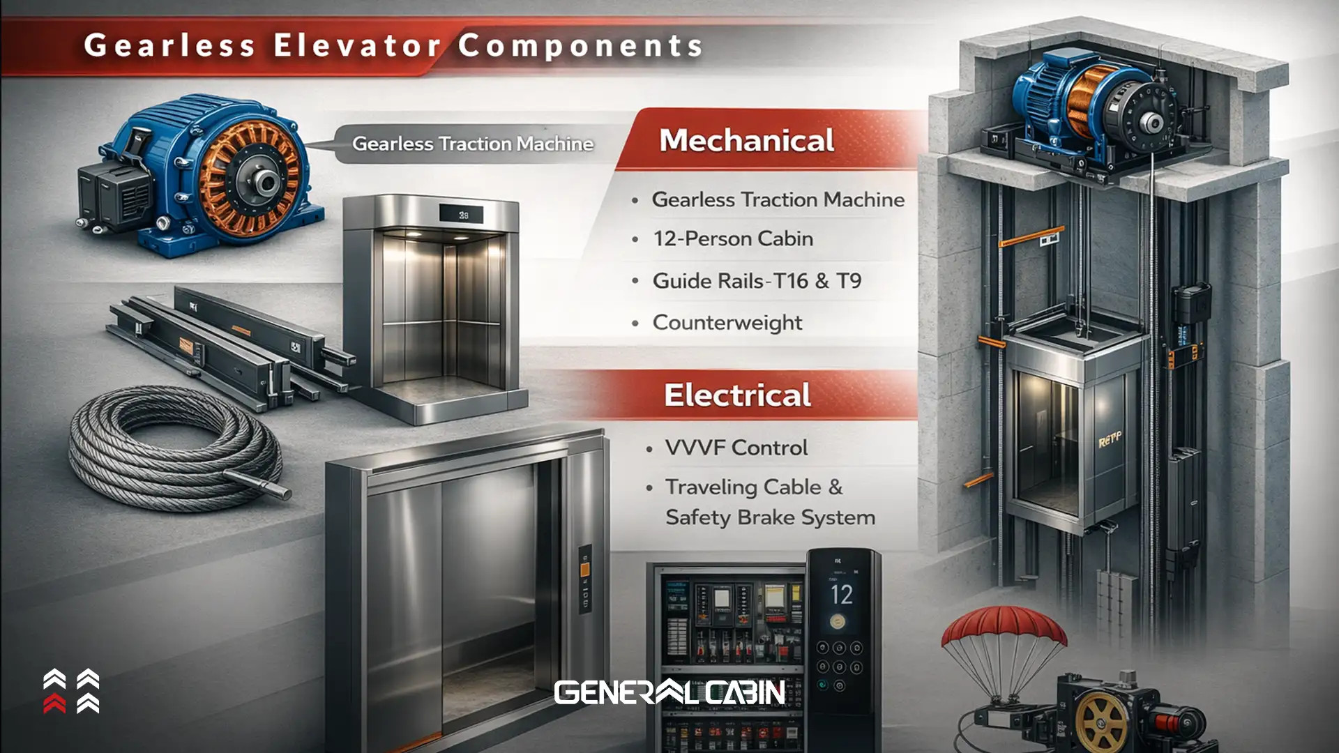 قیمت آسانسور ۱۲ نفره