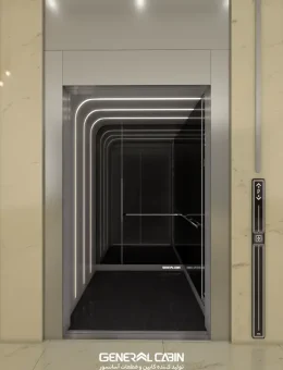 کابین آسانسور نقره ای